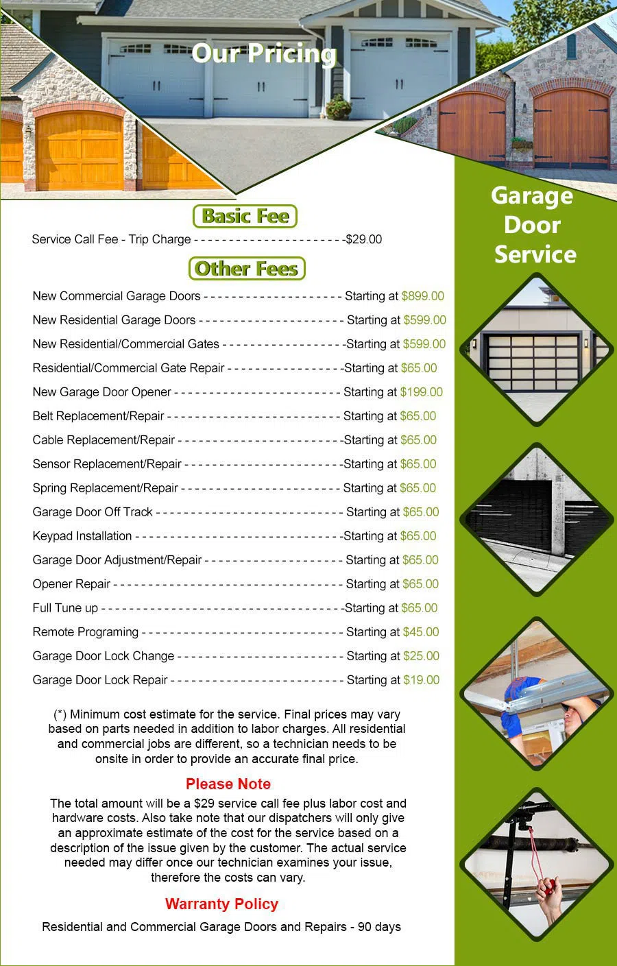 Galaxy Garage Door Service Brooklyn, NY 347-479-1503 - pricelist5