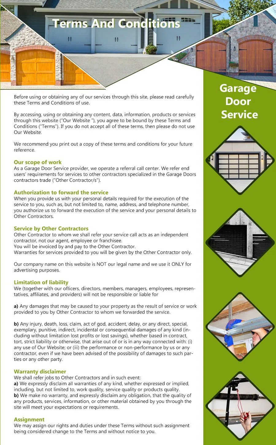 Brooklyn Galaxy Garage Door Repair Service Brooklyn, NY 347-479-1503 - terms5